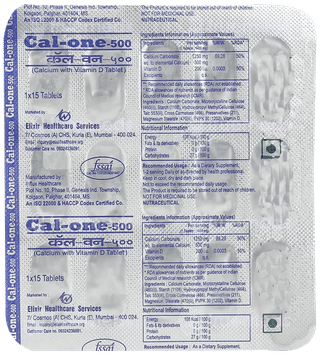 Cal One 500 Tablet 15