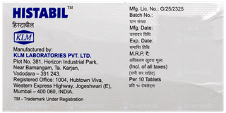 Histabil Tablet 10