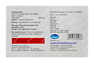 Optanol Od 600 MG Tablet Sr 10