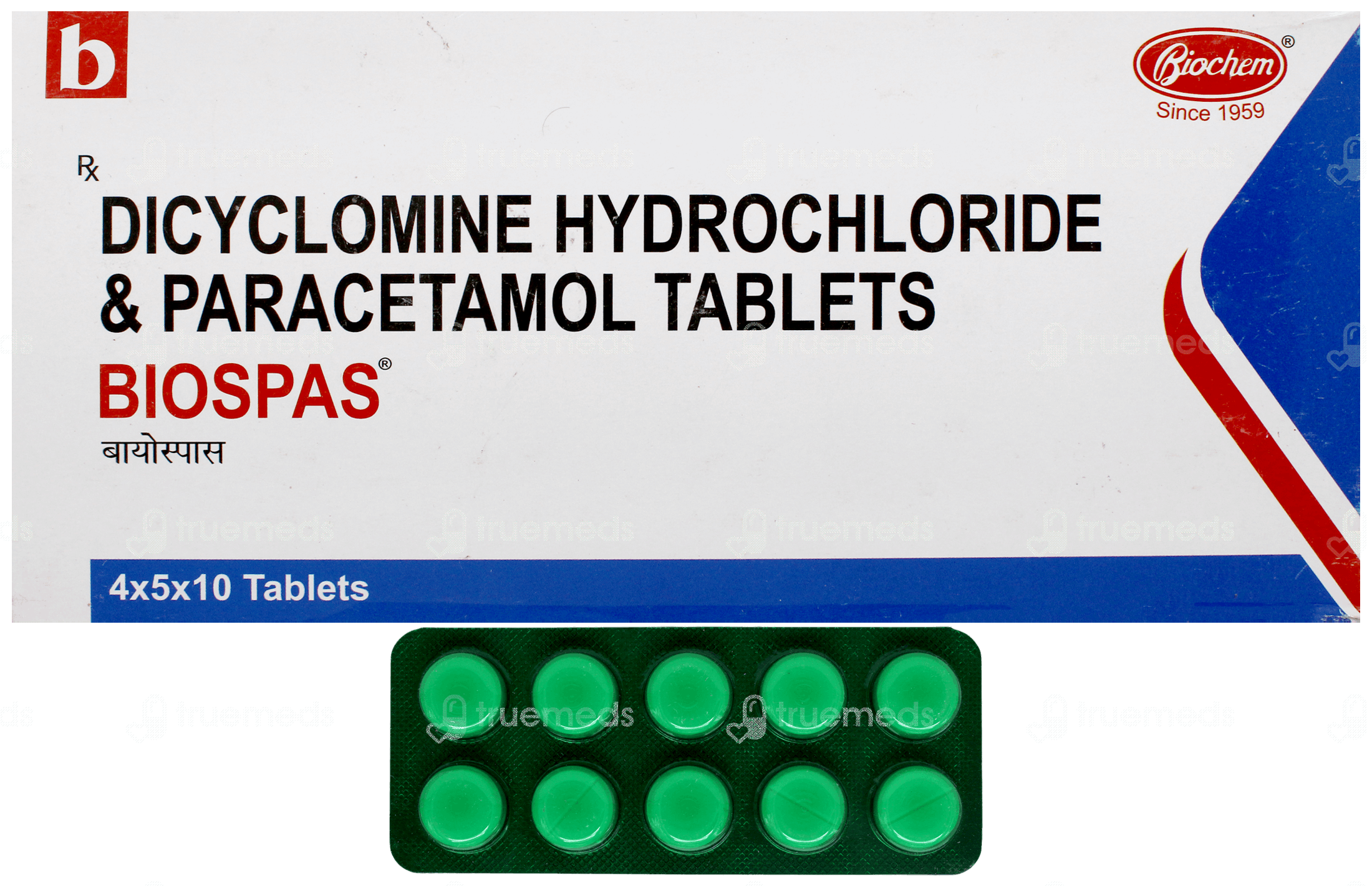 Biospas 20/325 MG | Order Biospas 20/325 MG Tablet 10 Online at Truemeds