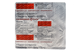 Vildaphage M Forte 50/1000 MG Tablet 15