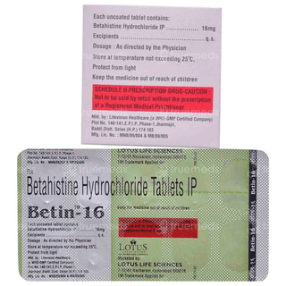 Betin 16 Mg Tablet 10