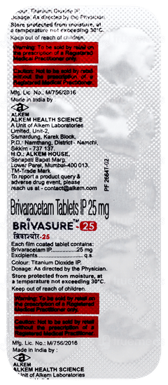 Brivasure 25 Tablet 10 Brivasure 25 Tablet 10