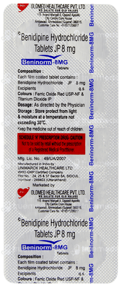 Beninorm 8mg Tablet 10 Beninorm 8mg Tablet 10