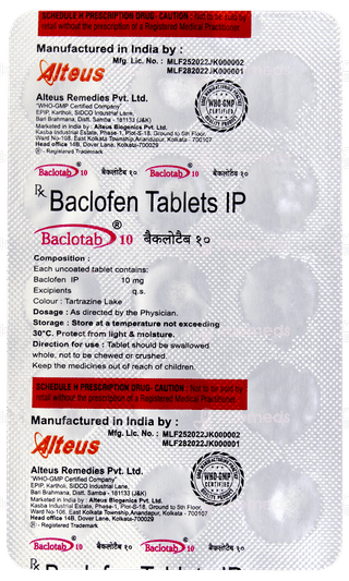 Baclotab 10 Tablet 15