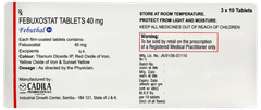 Febuthal 40 Tablet 10