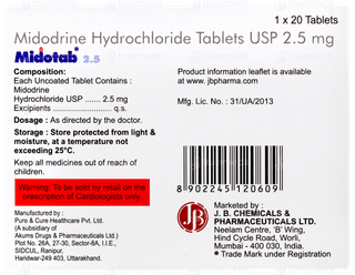 Midotab 2.5 Tablet 20