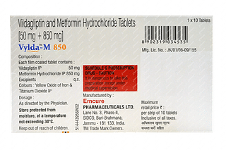 Vylda M 50/850 MG Tablet 10