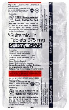 Sultamylin 375 Tablet 10 Sultamylin 375 Tablet 10