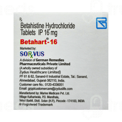Betahart 16 MG Tablet 10 Betahart 16 MG Tablet 10