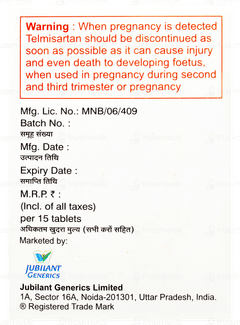 Telmijub Am 40 Tablet 15 Telmijub Am 40 Tablet 15