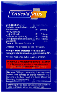 Criticold Plus Tablet 10