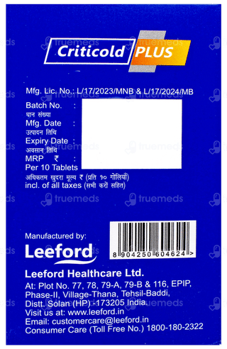 Criticold Plus Tablet 10