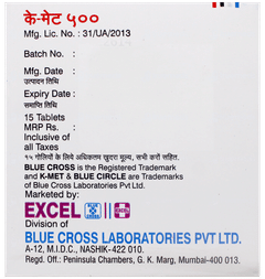 K Met 500Mg Tablet 15