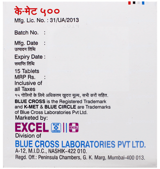 K Met 500Mg Tablet 15