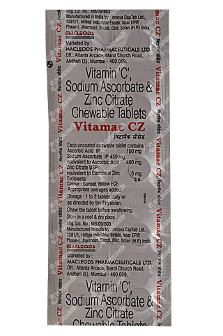 Vitamac Cz Chewable Tablet 10