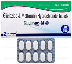 Gliclavac M 40 Tablet 10 Gliclavac M 40 Tablet 10