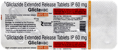 Gliclavac Mr 60 Tablet 10 Gliclavac Mr 60 Tablet 10
