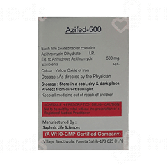 Azifed 500 Mg Tablet 3 Azifed 500 Mg Tablet 3