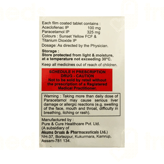 Acelyf 100/325 MG Tablet 10
