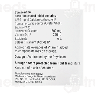 Afdcal 500 Mg/250 IU Tablet 15