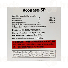 Aconase Sp 100/325/15 MG Tablet 10