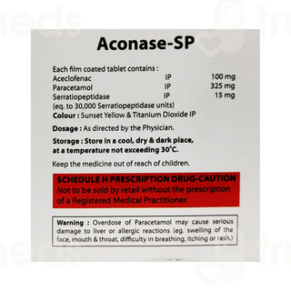 Aconase Sp 100/325/15 MG Tablet 10