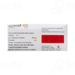 Apocef 100 MG Tablet Dt 10