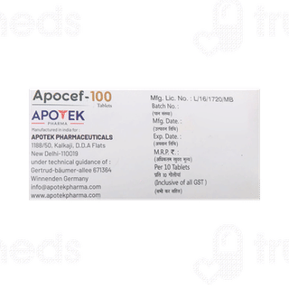 Apocef 100 MG Tablet Dt 10