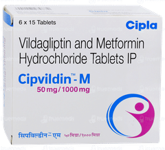 Cipvildin M 50mg/1000mg Tablet 15 Cipvildin M 50mg/1000mg Tablet 15