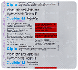 Cipvildin M 50mg/1000mg Tablet 15