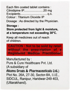 Cilnipine 20 Tablet 15 Cilnipine 20 Tablet 15