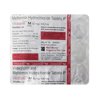 Vildablis M 50mg/500mg Tablet 15