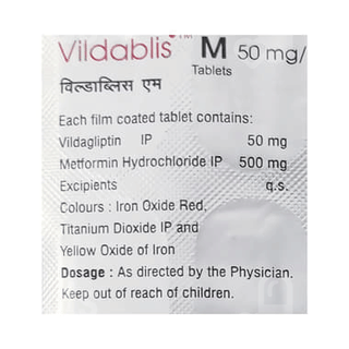 Vildablis M 50mg/500mg Tablet 15