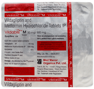 Vildablis M 50Mg/500Mg Tablet 15