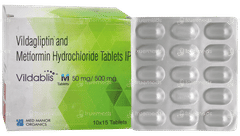 Vildablis M 50Mg/500Mg Tablet 15