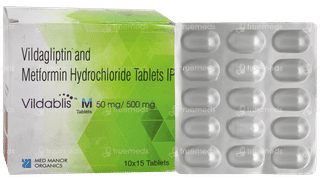 Vildablis M 50Mg/500Mg Tablet 15