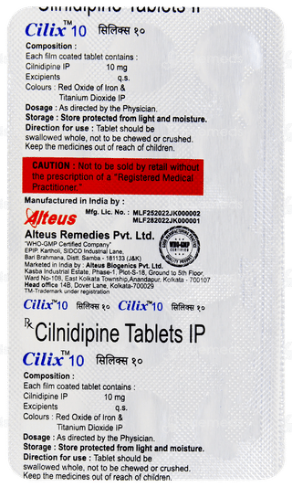 Cilix 10 Tablet 15