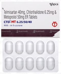 Ctd Mt 6.25/50/40 Tablet 10