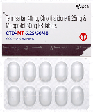 Ctd Mt 6.25/50/40 Tablet 10