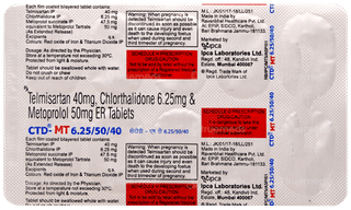 Ctd Mt 6.25/50/40 Tablet 10