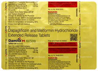 Damita M 10/500 Tablet 15