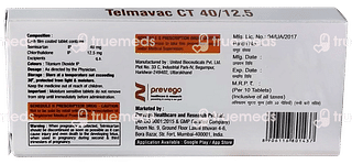 Telmavac Ct 40/12.5 MG Tablet 10