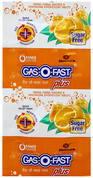 Gasofast Plus Orange Flavour Sugar Free Tablet 2