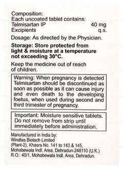 Telmijub 40 Tablet 15 Telmijub 40 Tablet 15