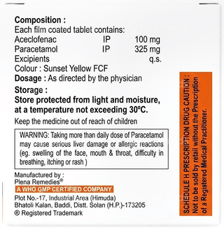 Cubinac P 100/325 Mg Tablet 10