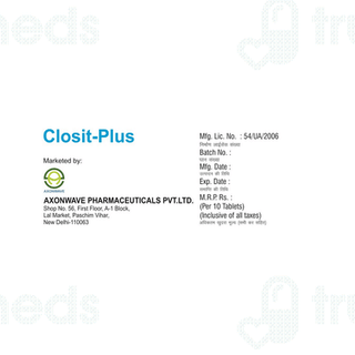 Closit Plus 0.25/10 MG Tablet 10