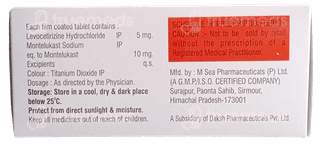 Cetliv M 5/10 Mg Tablet 10
