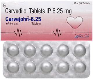 Carvejohn 6.25 Tablet 10