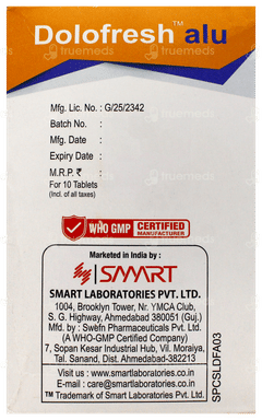 Dolofresh Alu Tablet 10 Dolofresh Alu Tablet 10